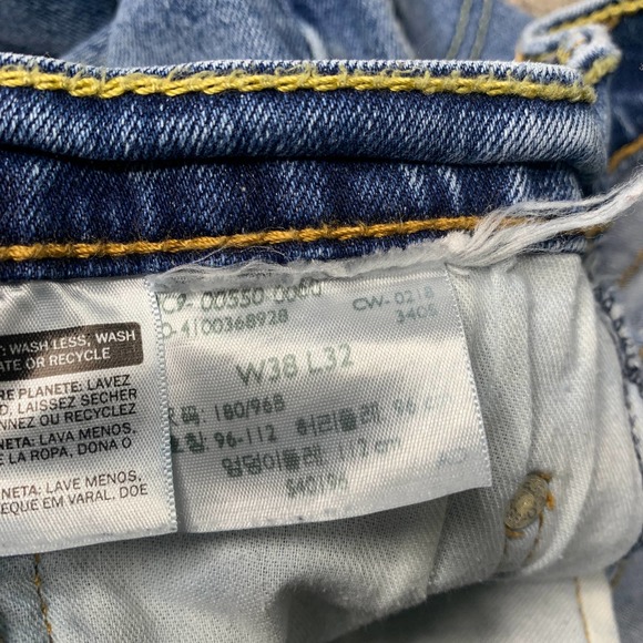 Levi's 550 Mens Jeans Size 38X32 Blue Medium Wash Denim Straight Leg Pockets - Picture 9 of 10